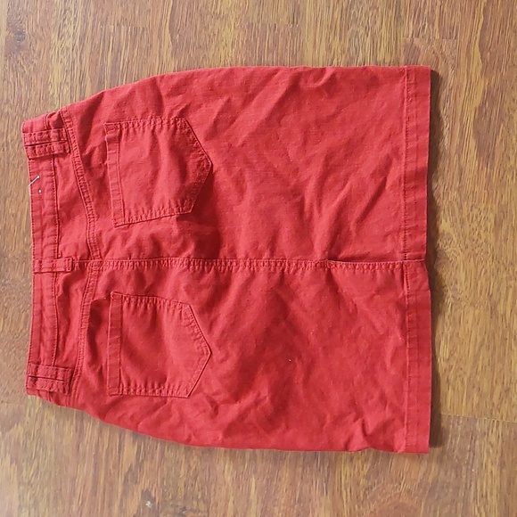 Red denim skirt - Picture 4 of 5